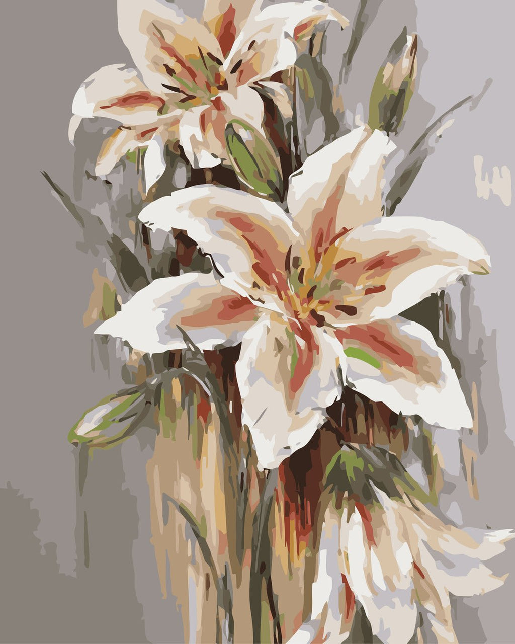 Crini albi (White lilies) - Pictură pe numere - 3 | YEO