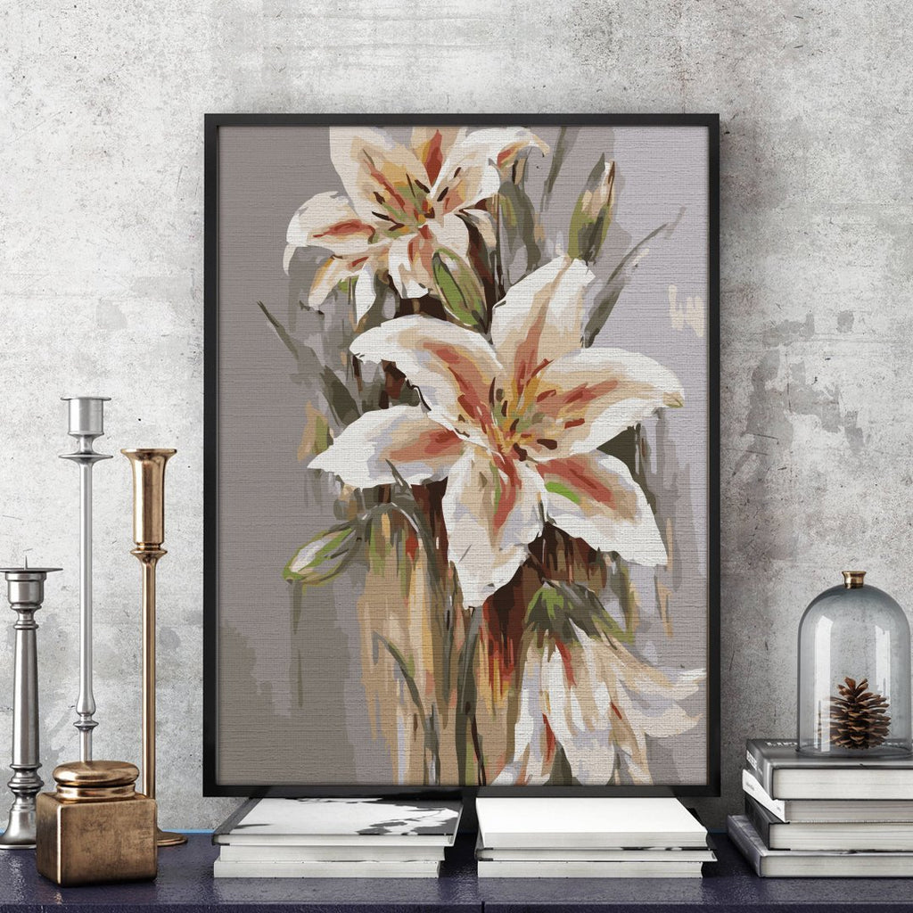 Crini albi (White lilies) - Pictură pe numere - 2 | YEO