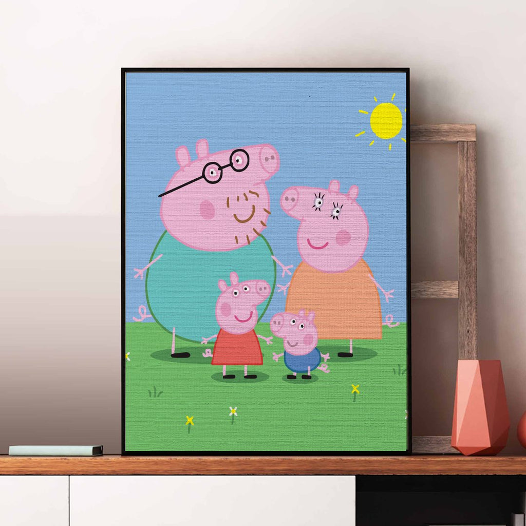 Familia Peppa (Peppa Pig Family) - Pictură pe numere - 1 | YEO