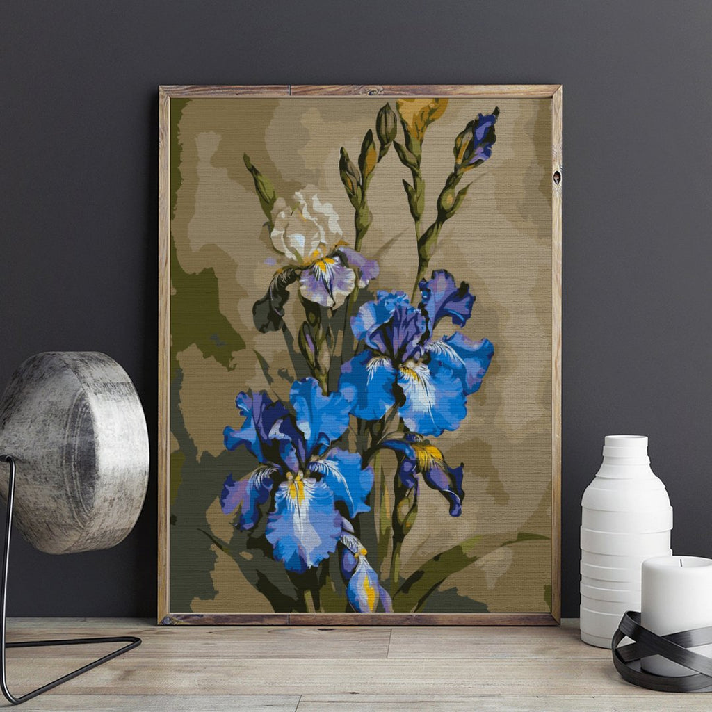 Flori albastre (Blue flowers) - Pictură pe numere - 2 | YEO