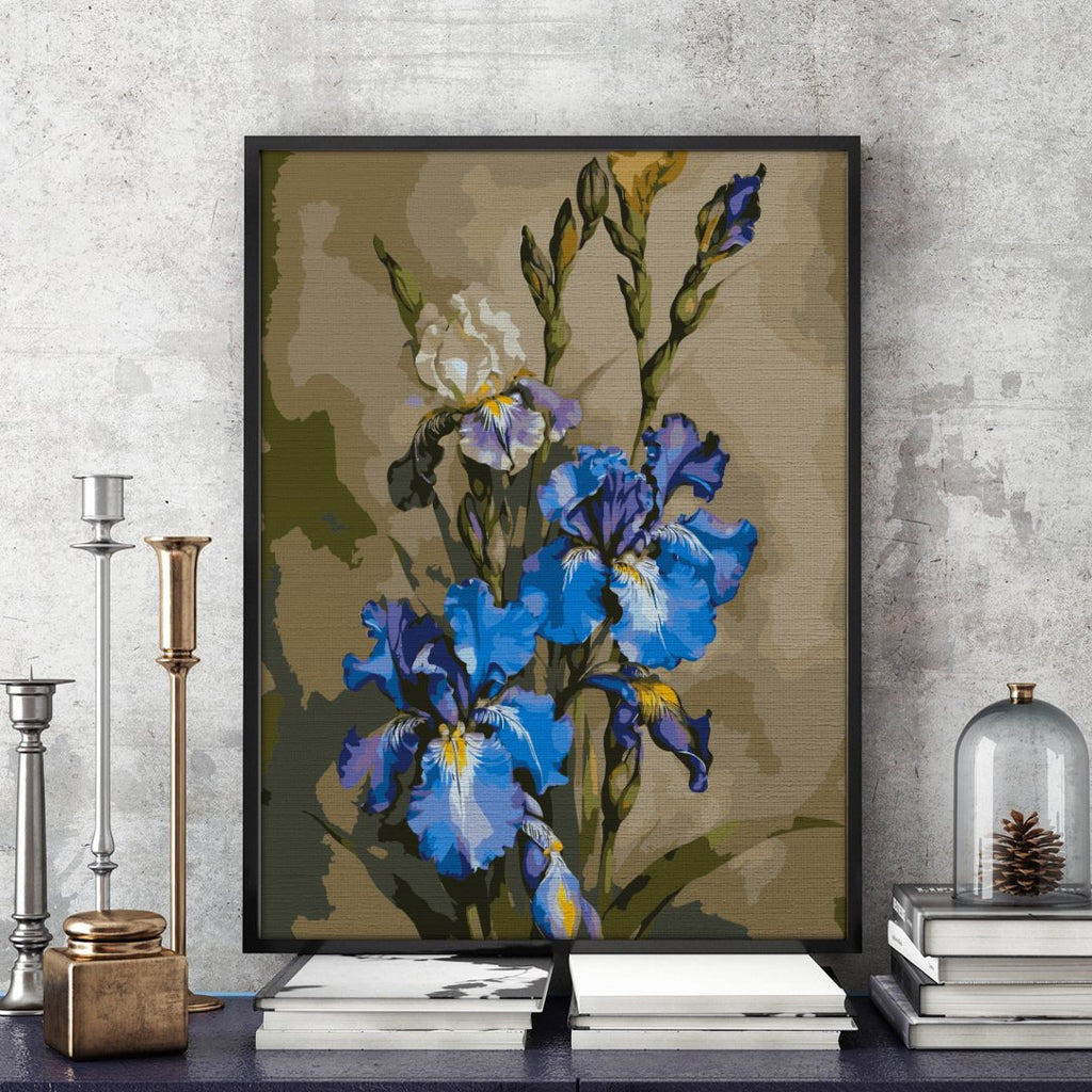 Flori albastre (Blue flowers) - Pictură pe numere - 1 | YEO