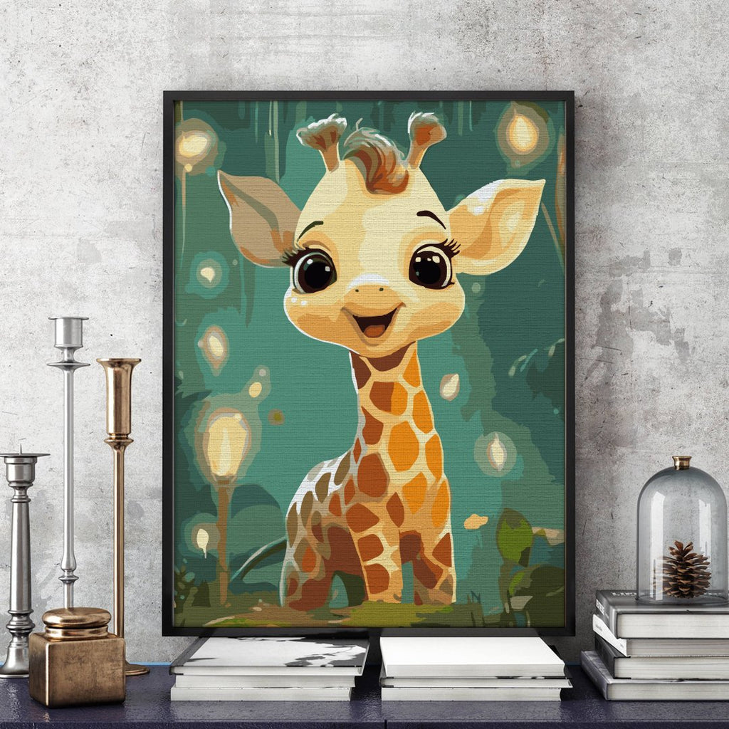 Girafă drăguță (Cute giraffe) - Pictură pe numere - 2 | YEO