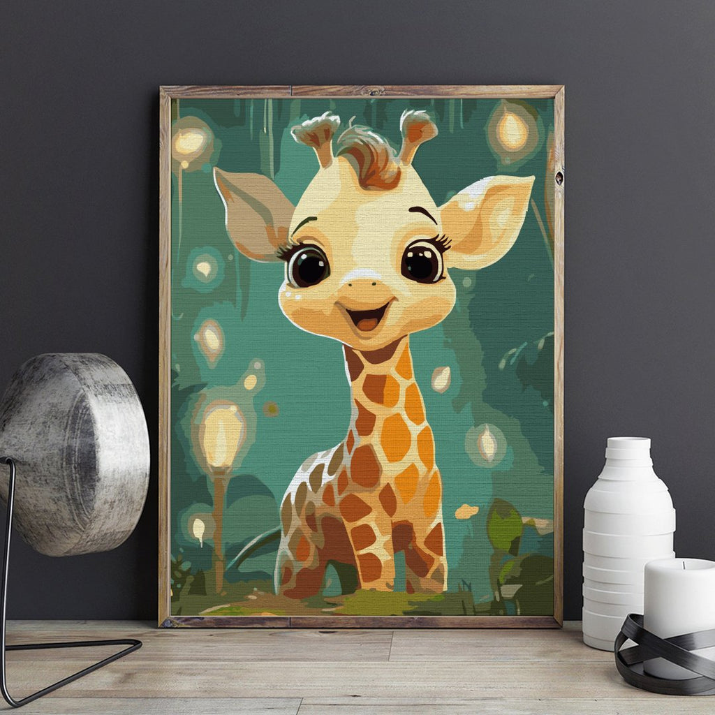 Girafă drăguță (Cute giraffe) - Pictură pe numere