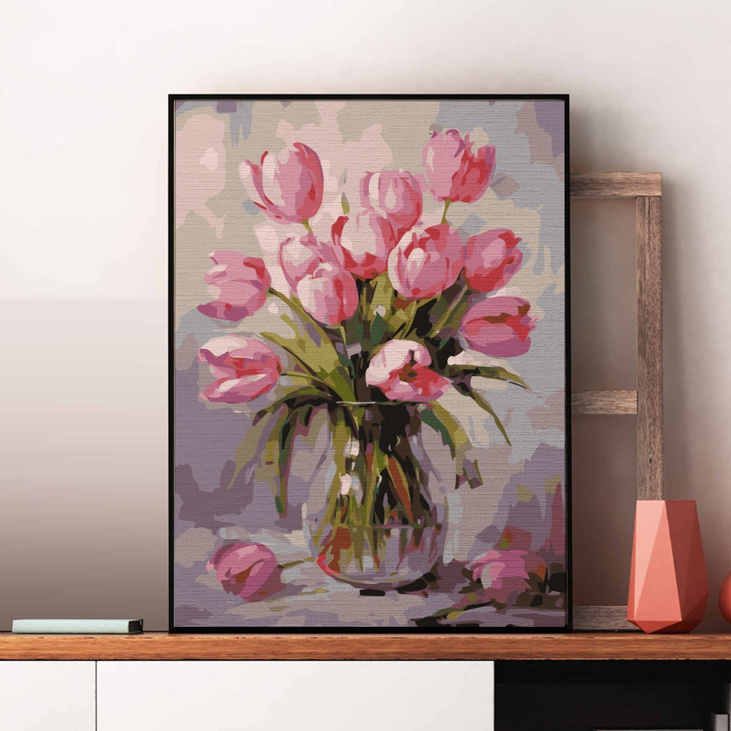 Lalele înflorite (Blooming tulips) - Pictură pe numere - 1 | YEO