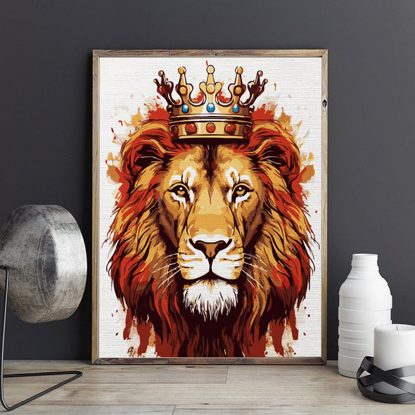 Leul rege (The lion king) - Pictură pe numere - Pictorul Fericit