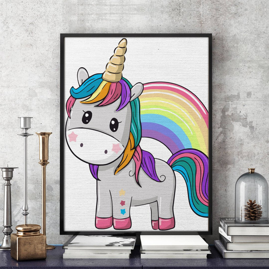 Unicornul Vesel (Happy unicorn) - Pictură pe numere - 2 | YEO