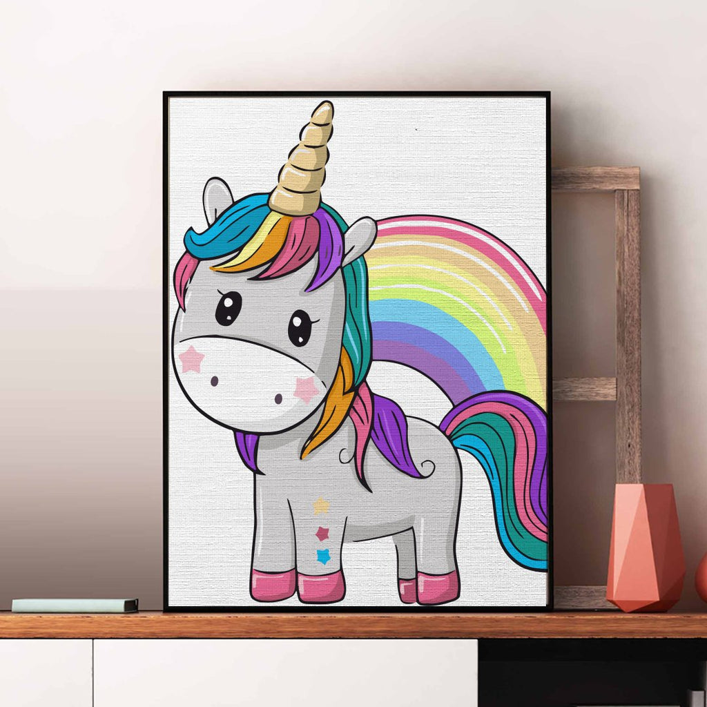 Unicornul Vesel (Happy unicorn) - Pictură pe numere - 1 | YEO