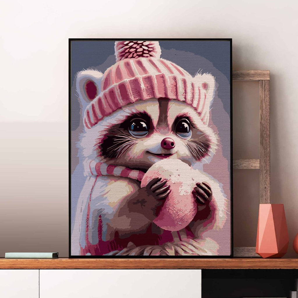 Baby raccoon - Pictură pe numere - 3 | YEO