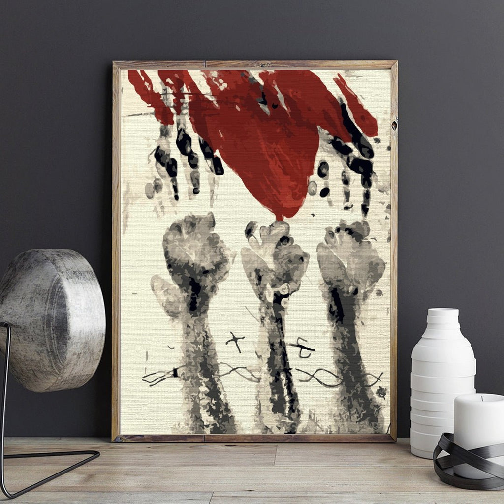 Bloody handprint (Moma) - Pictură pe numere - 2 | YEO