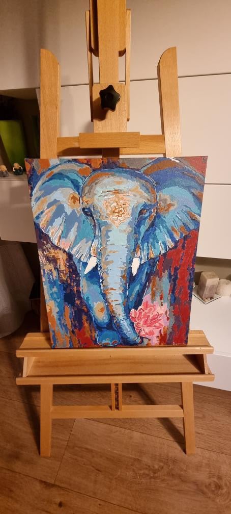 Blue elephant - Pictură pe numere - 1 | YEO