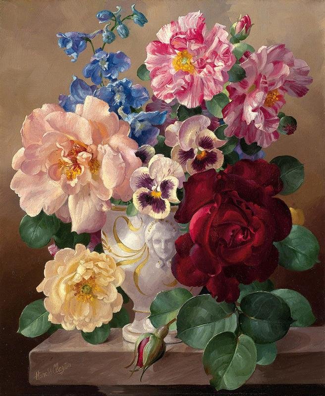 Classic Vase of Flowers - Pictură pe numere - 1 | YEO