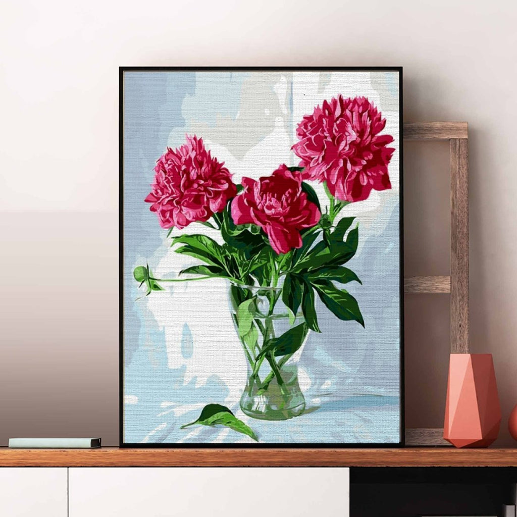 Delicate Pink Peonies - Pictură pe numere - 2 | YEO