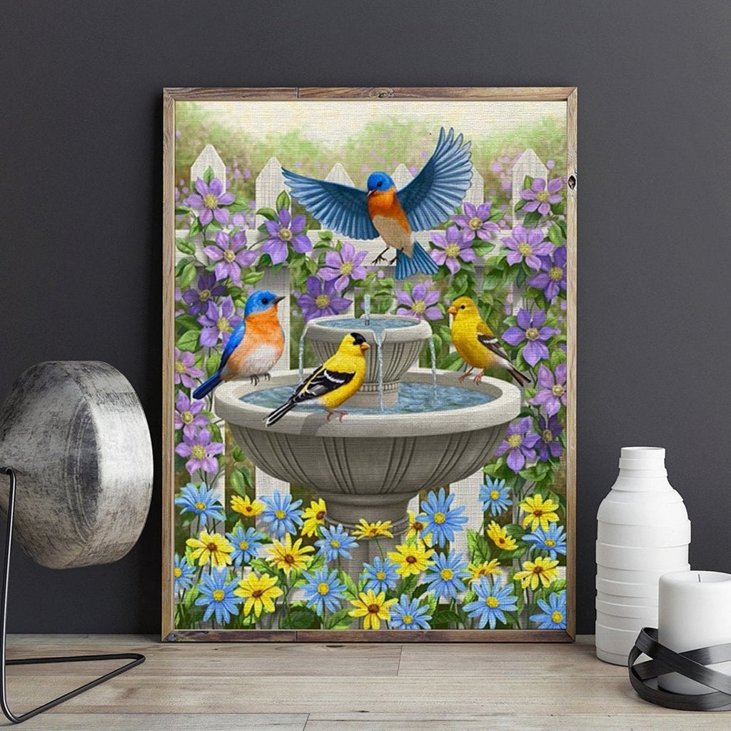 Divine birds (Fountain Festivities) - Pictură pe numere