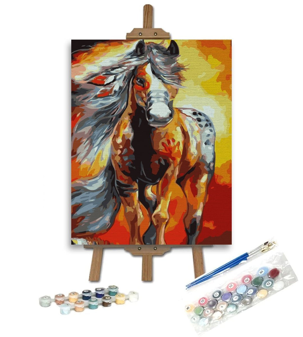 Flaming horse - Pictură pe numere - 3 | YEO