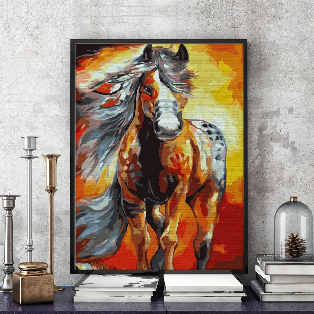 Flaming horse - Pictură pe numere - 2 | YEO