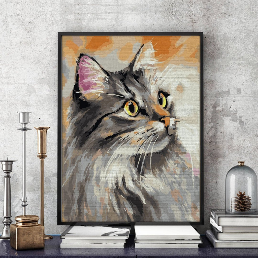 Fluffy cat - Pictură pe numere - 2 | YEO