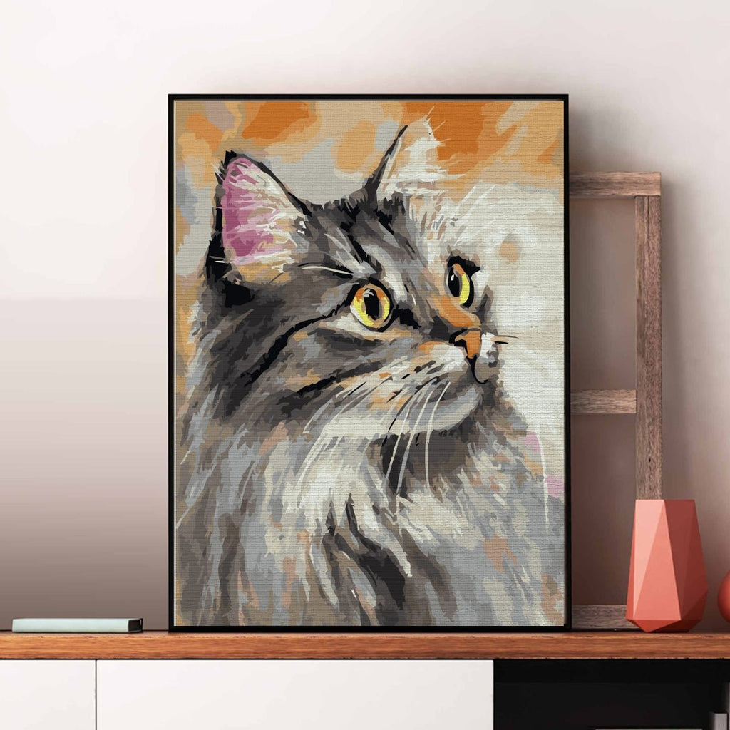 Fluffy cat - Pictură pe numere - 1 | YEO