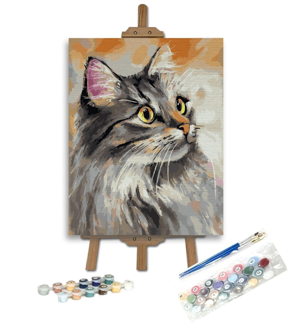 Fluffy cat - Pictură pe numere - 3 | YEO