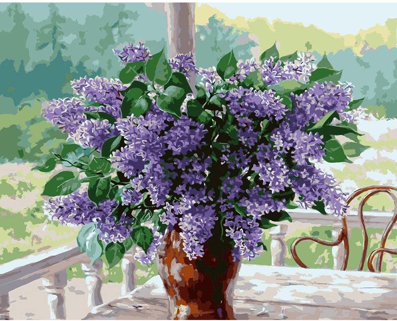 Lilac Flowers - Pictură pe numere - 2 | YEO