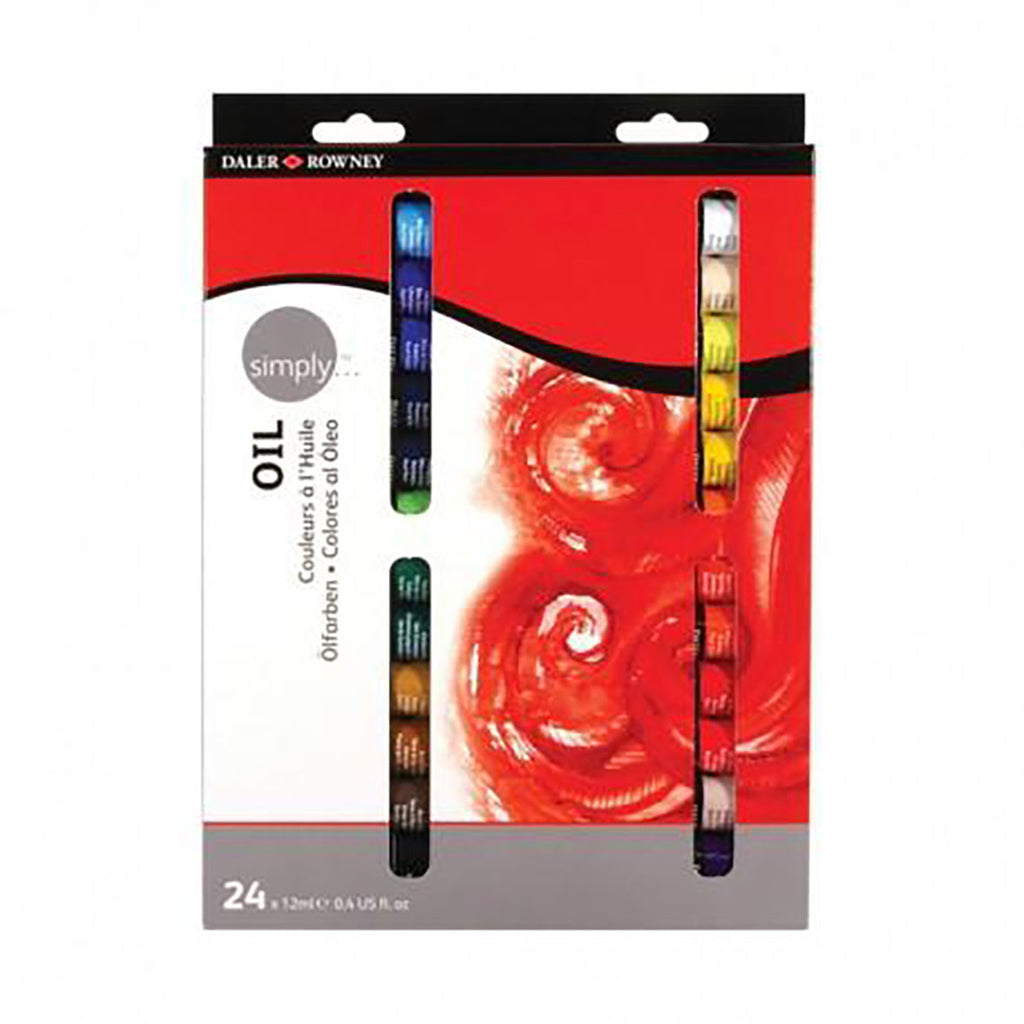 Set 24x12ml culori ulei, Simply Daler Rowney