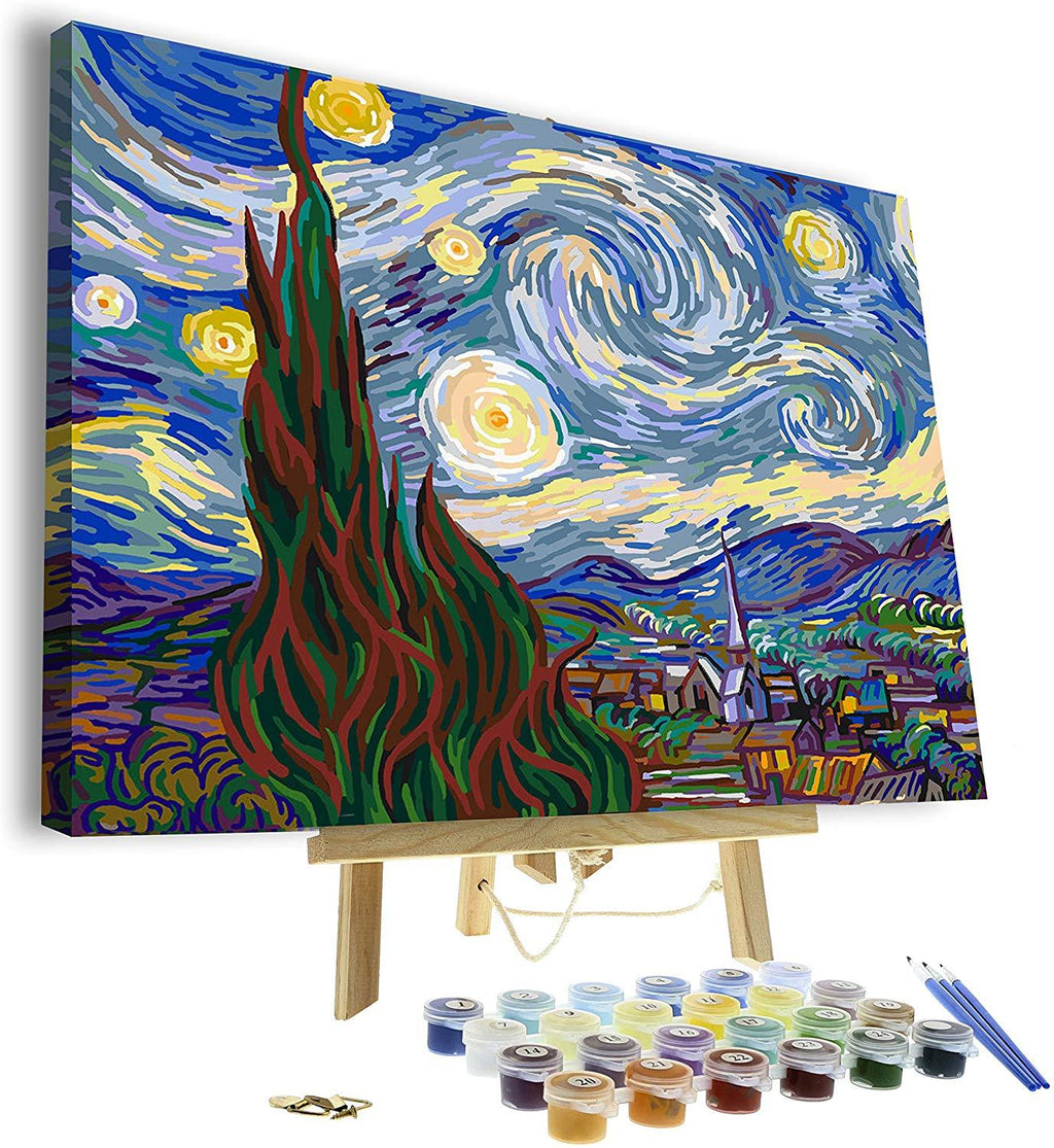 Starry Sky (The Starry Night)- Pictură pe numere - 3 | YEO