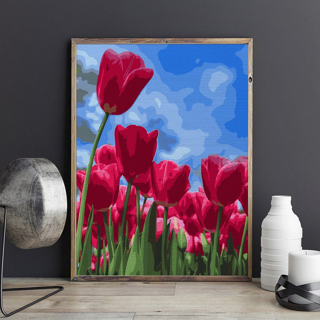 Tulips in the wind - Pictură pe numere - 2 | YEO