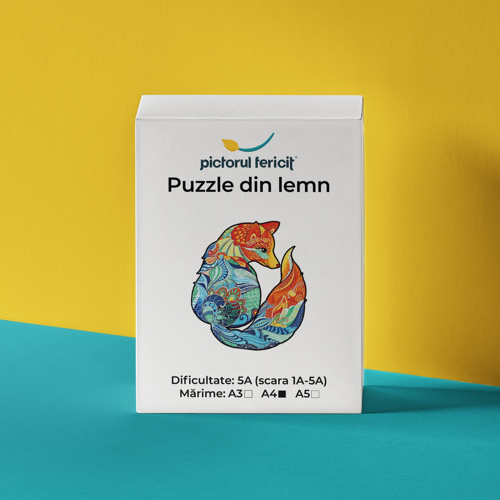 Vulpea Timidă - Puzzle din lemn