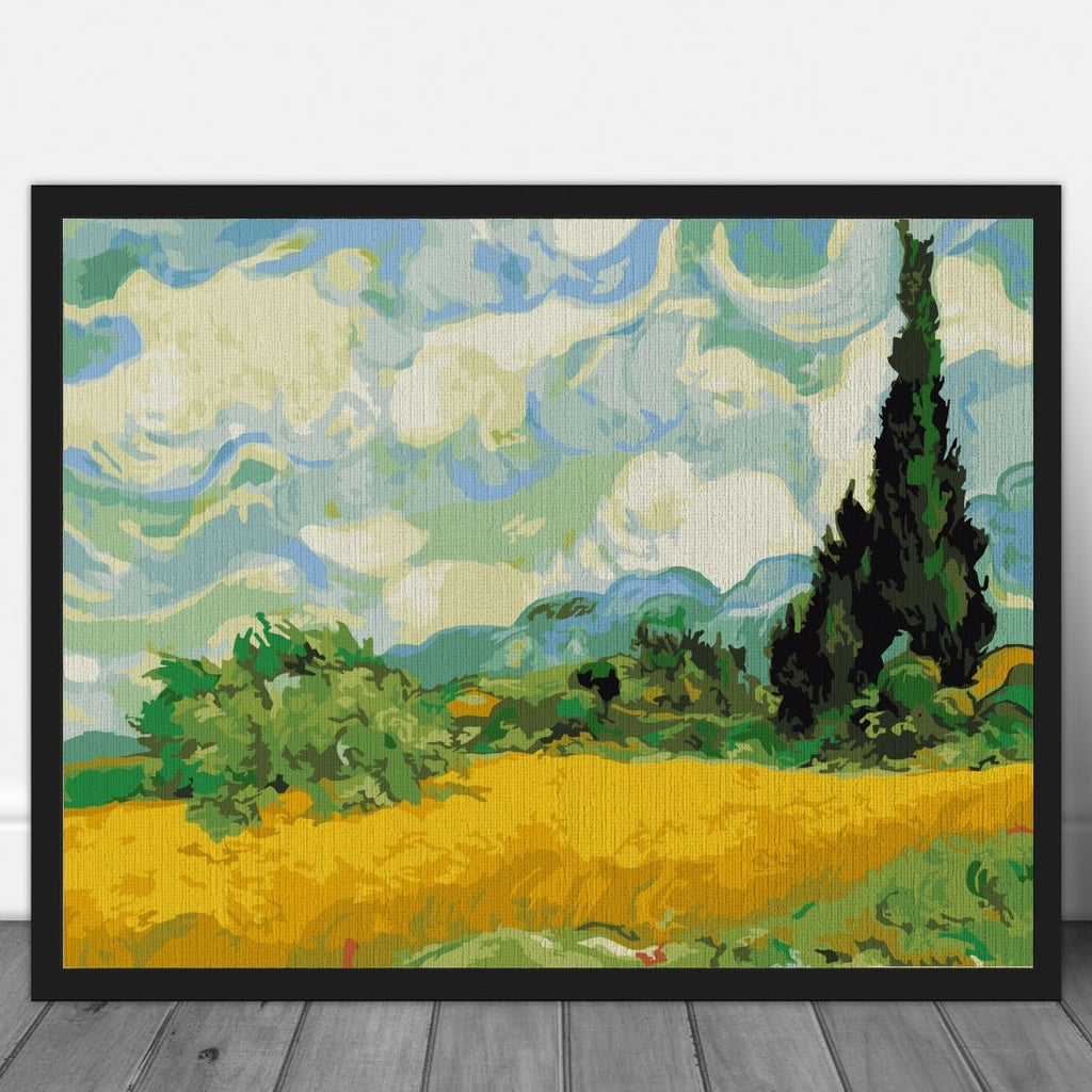 Yellow Field (Wheat Field with Cypresses) - Pictură pe numere - 2 | YEO