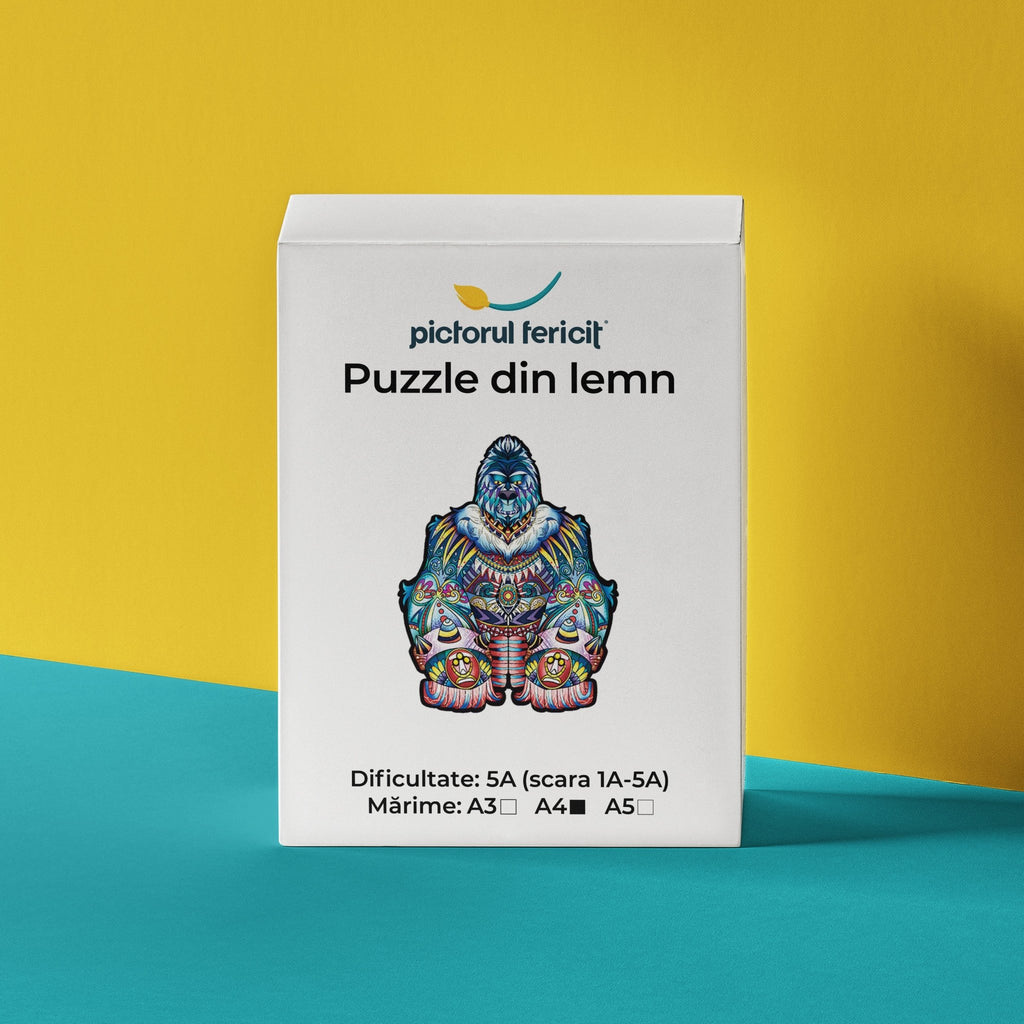 Zeul Gorila - Puzzle din lemn